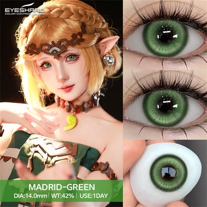 Madrid Green 1 Day Use I 14.2mm,10 Pcs=5Pair