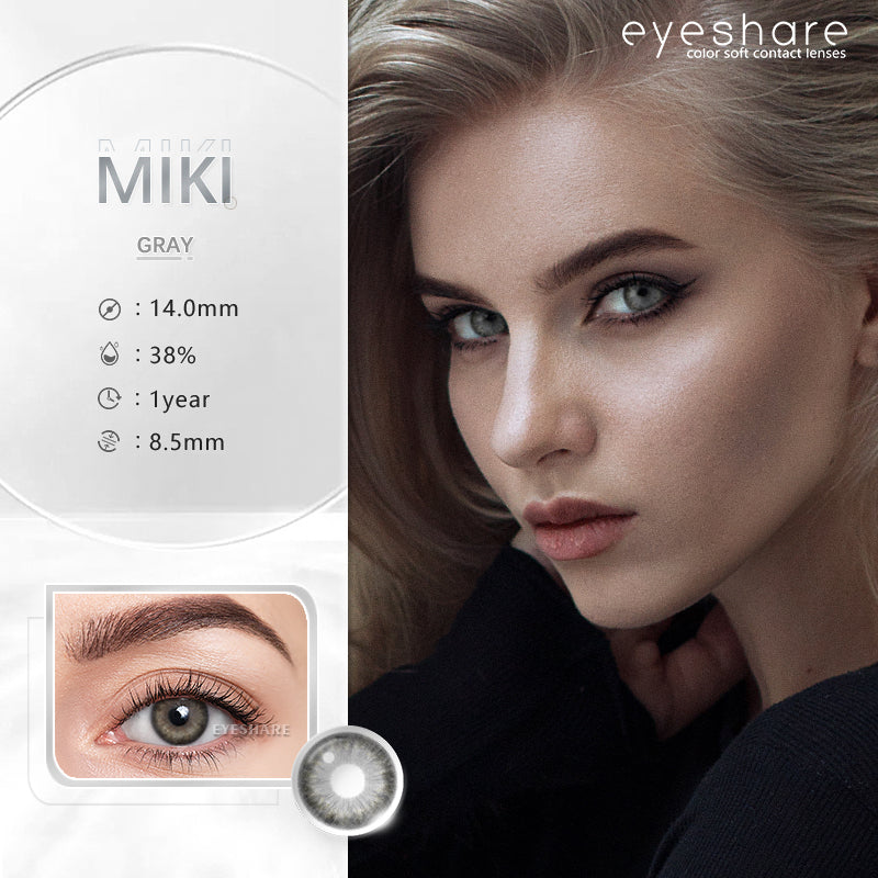 Miki Gray 14.0mm 1 Pair | 1 Year