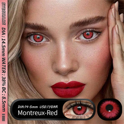 Cosplay Montreux Red 14.5mm 1 Pair | 1 Year