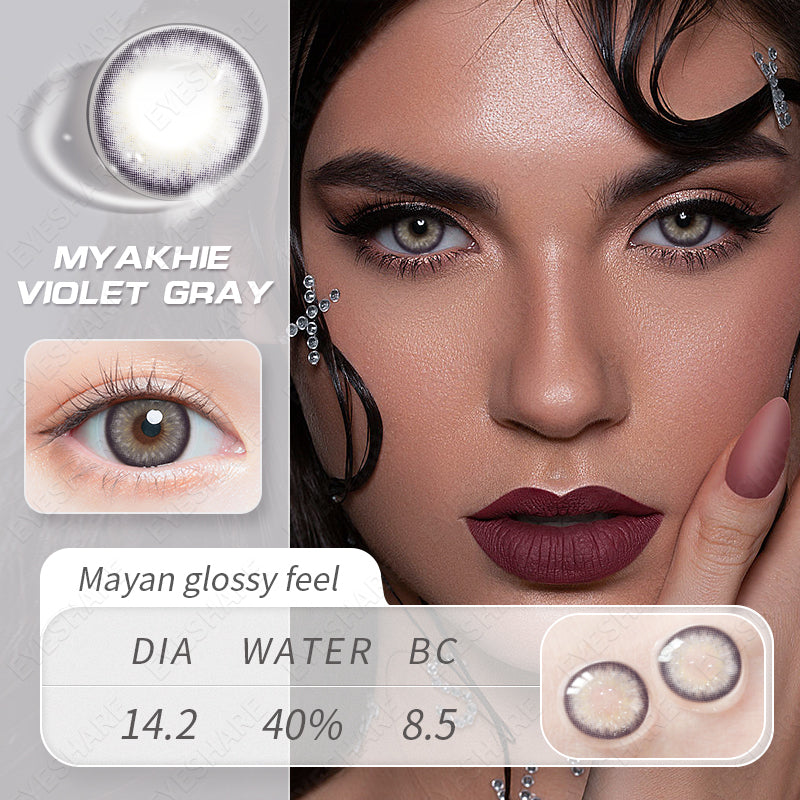 Myakhie Violet Gray 14.2mm 1 Pair | 1 Year