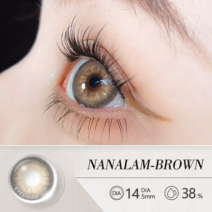 Nanalam Brown 14.5mm 1 Pair | 1 Year