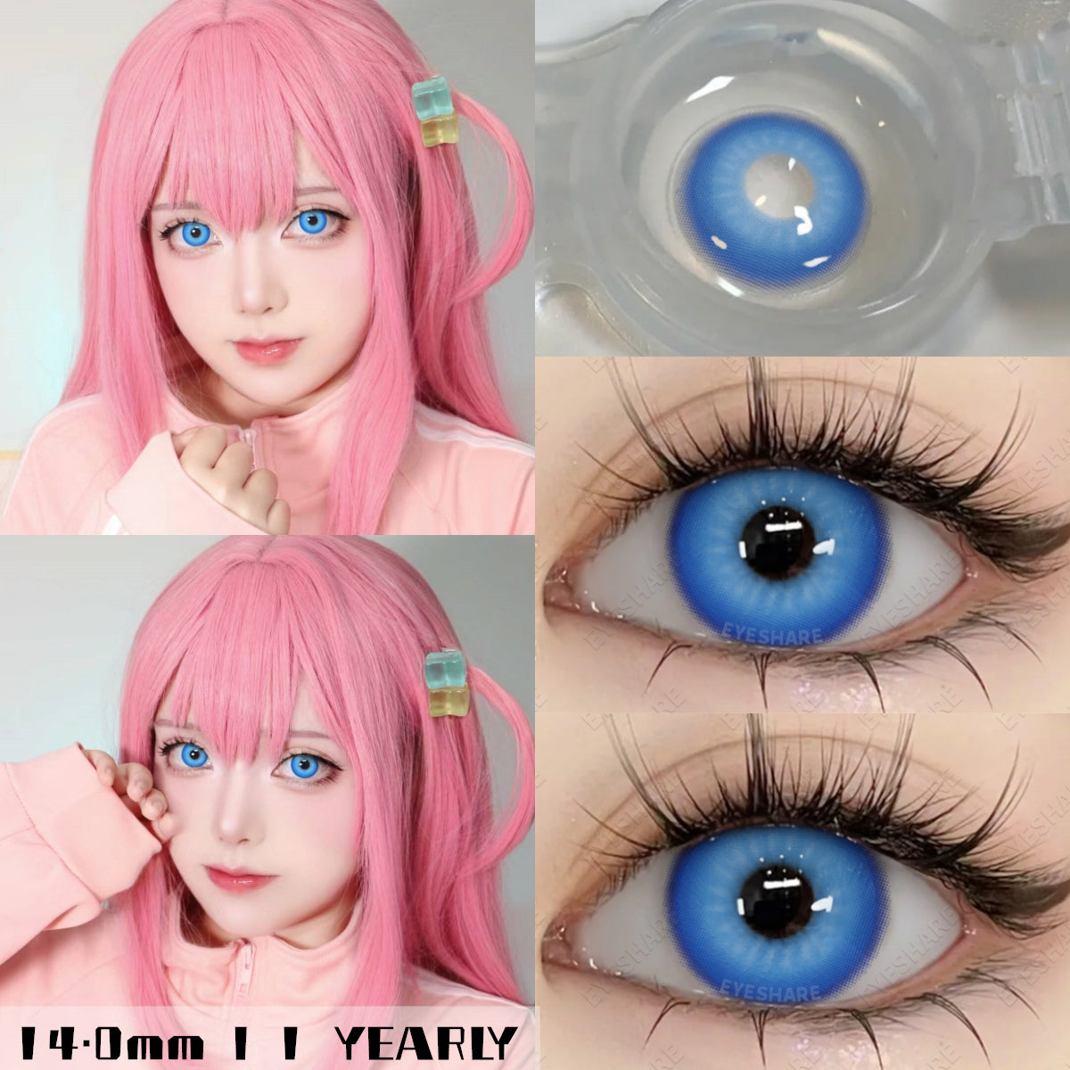 Cosplay Anime Blue Colored Contact Lenses – unicolens