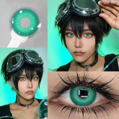 Cosplay Nebula Green 14.0mm 1 Pair | 1 Year