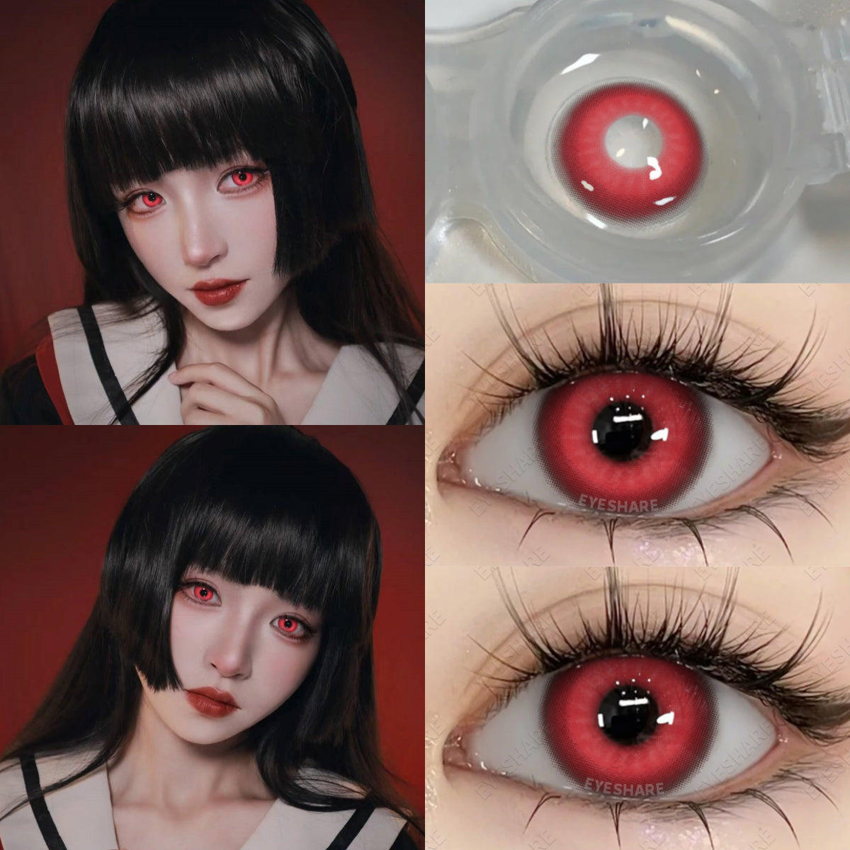 Anime Cosplay Coloured Contact Lenses - Full Black - $29.99 - The Mad Shop