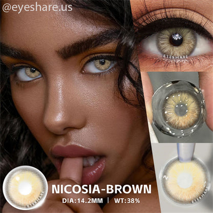 Nicosia Brown 14.2mm 1 Pair | 1 Year