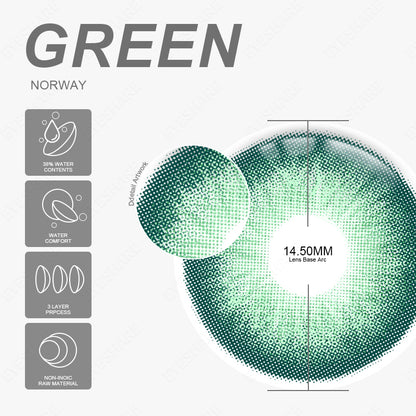 Norway Green 14.5mm 1 Pair | 1 Year