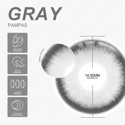 Cosplay Pampas Gray 14.5mm 1 Pair | 1 Year