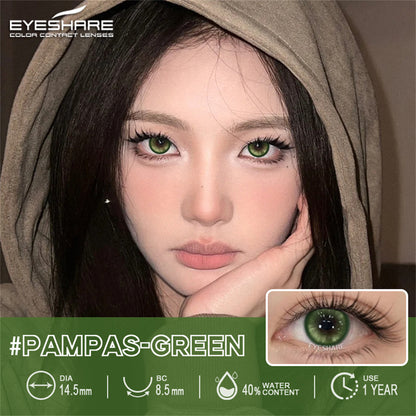 Cosplay Pampas Green 14.5mm 1 Pair | 1 Year