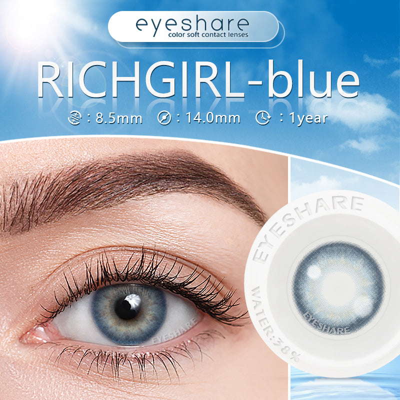 Richgirl Blue 14.0mm 1 Pair | 1 Year