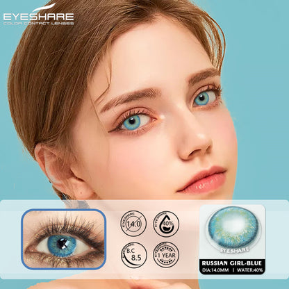 Russiagirl Blue 14.0mm 1 Pair | 1 Year