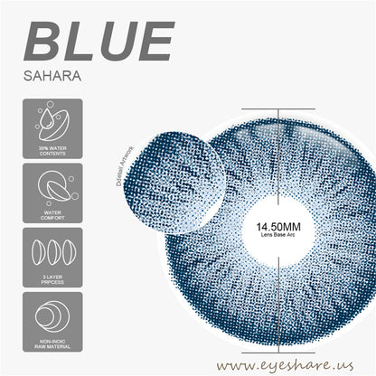 Sahara Blue 14.5mm 1 Pair | 1 Year