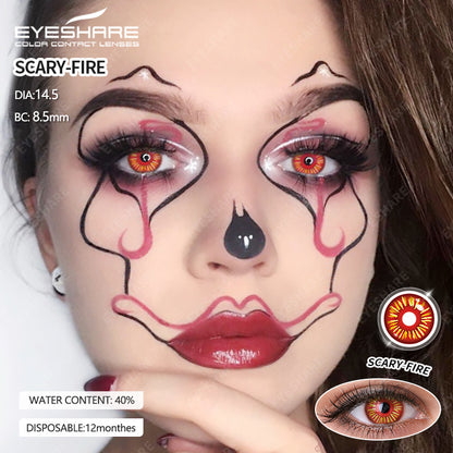 Cosplay Scary Fire 14,5 mm 1 par | 1 año