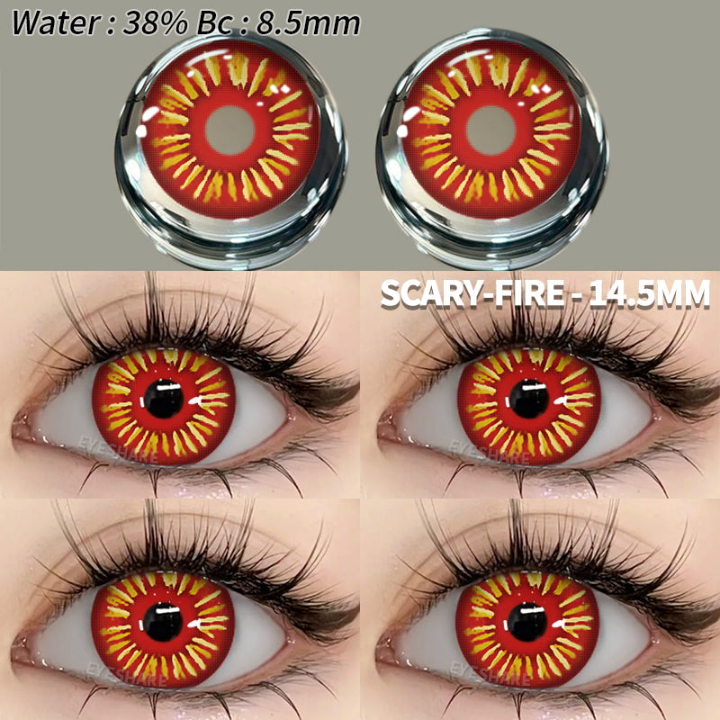 Cosplay Scary Fire 14,5 mm 1 par | 1 año