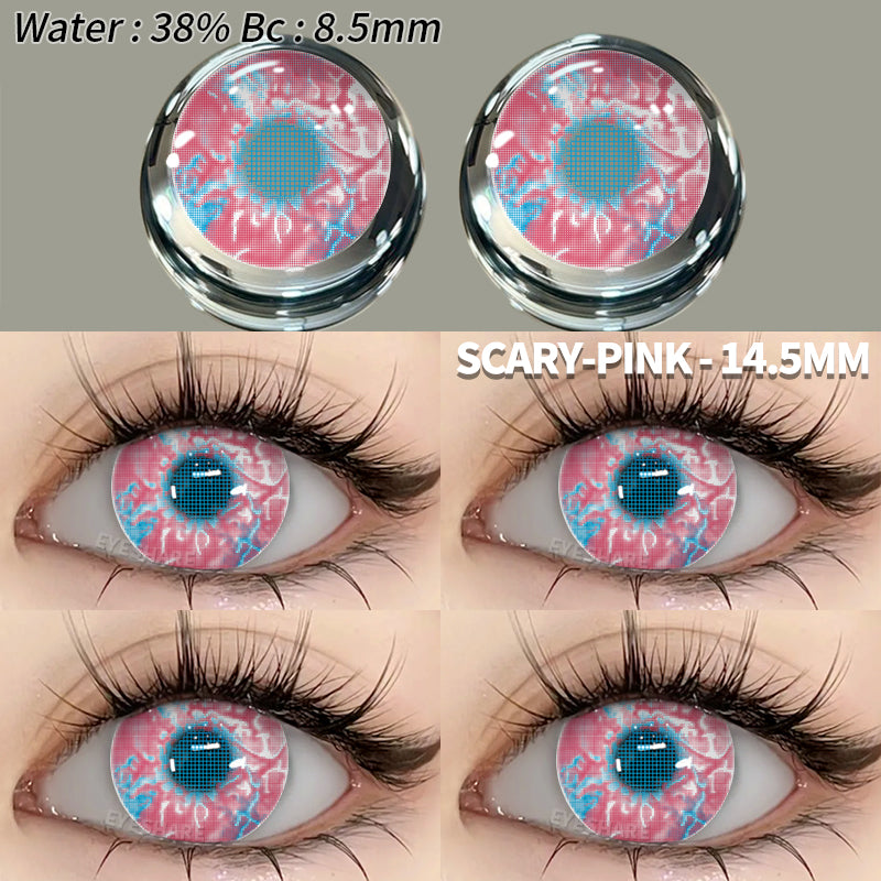 Cosplay Scary Pink 14.5mm 1 Pair | 1 Year