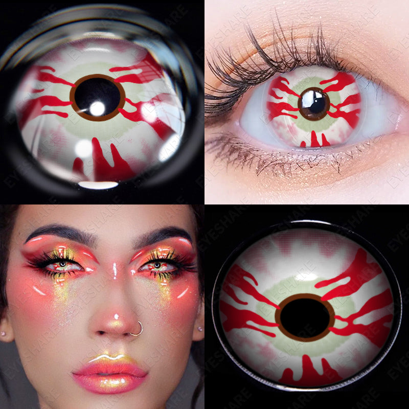 Cosplay Scary Red 14.5mm 1 Pair | 1 Year