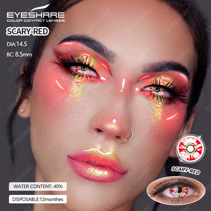 Cosplay Scary Red 14.5mm 1 Pair | 1 Year