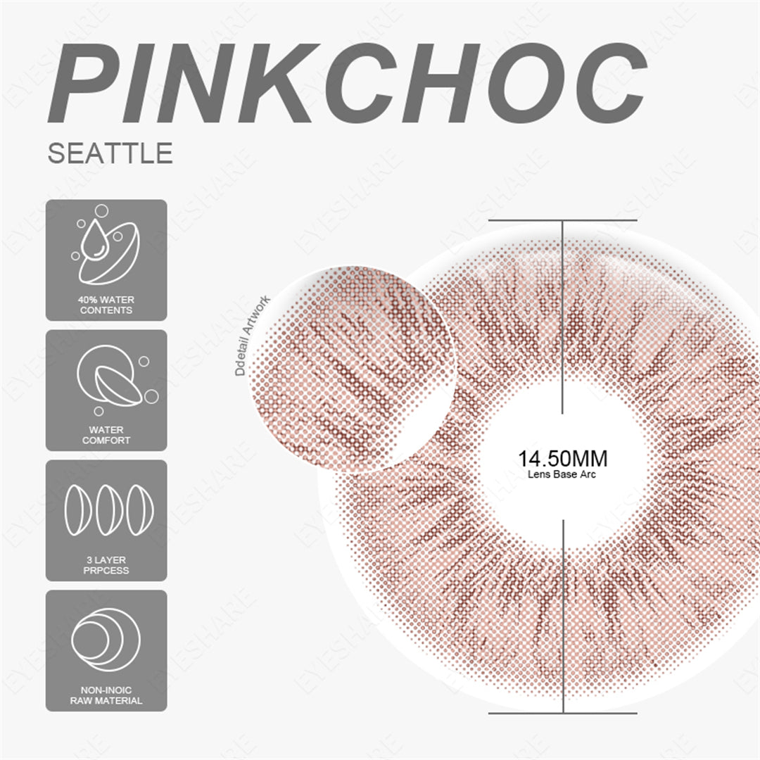 Seattle PinkChoc 14.5mm 1 Pair | 1 Year