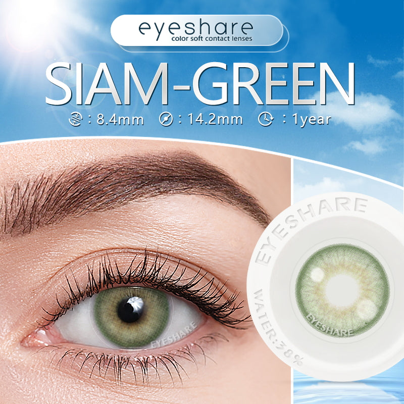 EYESHARE Fashion Colored Contact Lenses for Eyes SIAM Green Contact –  eyesharelens