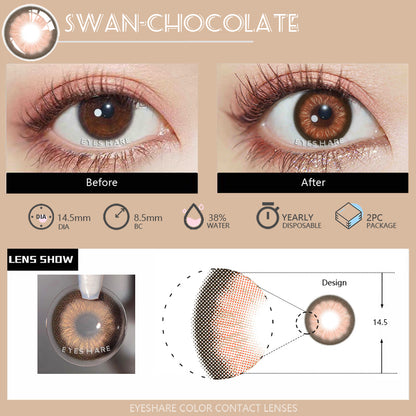 Cisne Chocolate 14,5 mm 1 par | 1 año