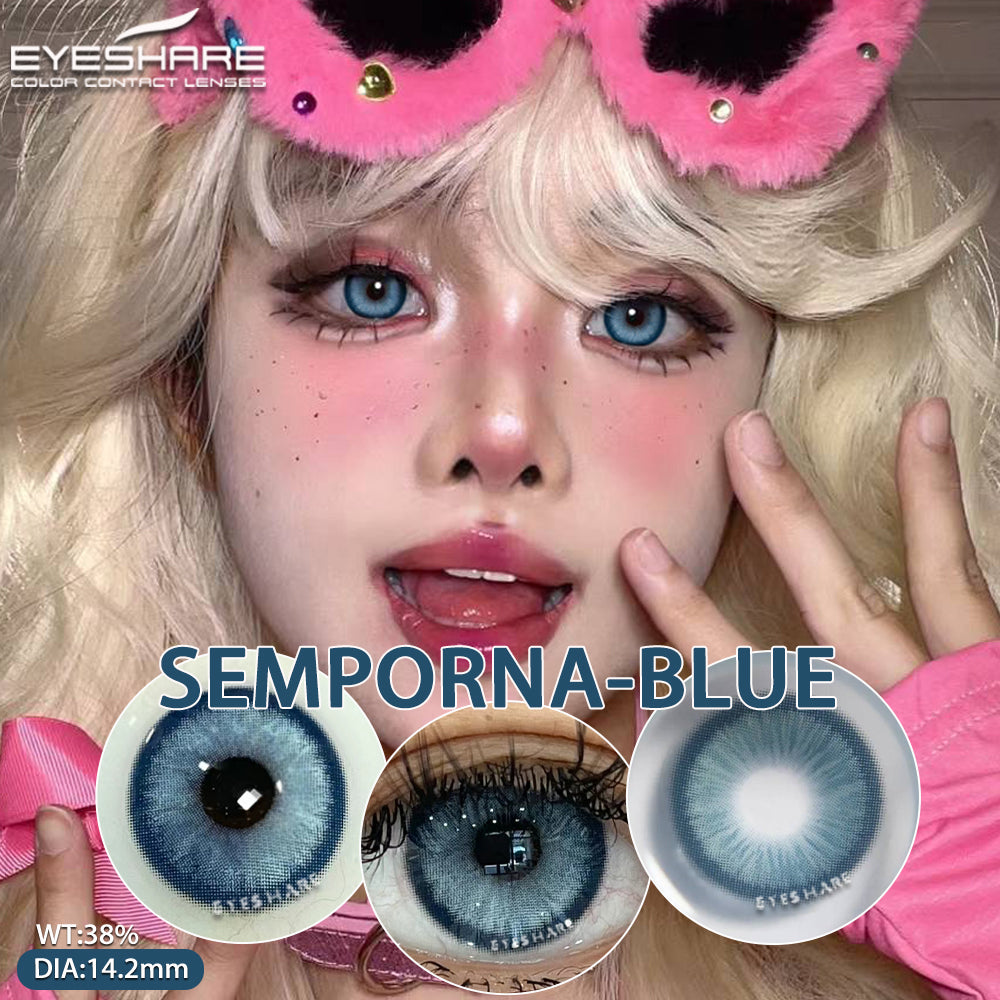 Semporna Blue 14.2mm 1 Pair | 1 Year