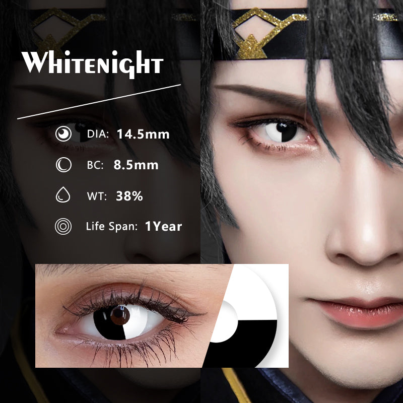 Cosplay Whitenigh 14.5mm 1 Pair | 1 Year