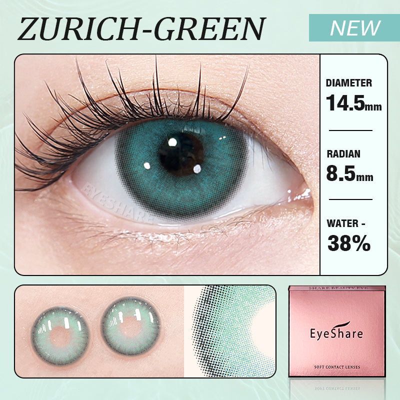 Zurich Green 14.5mm 1 Pair | 1 Year