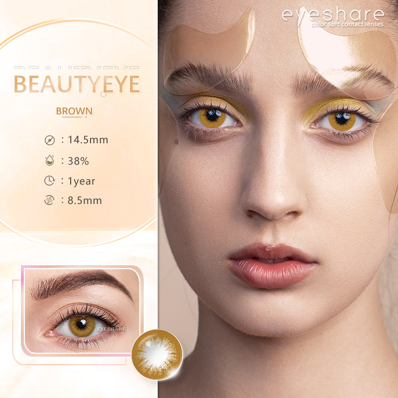 Beautyeye Brown 14.5mm 1 Pair | 1 Year