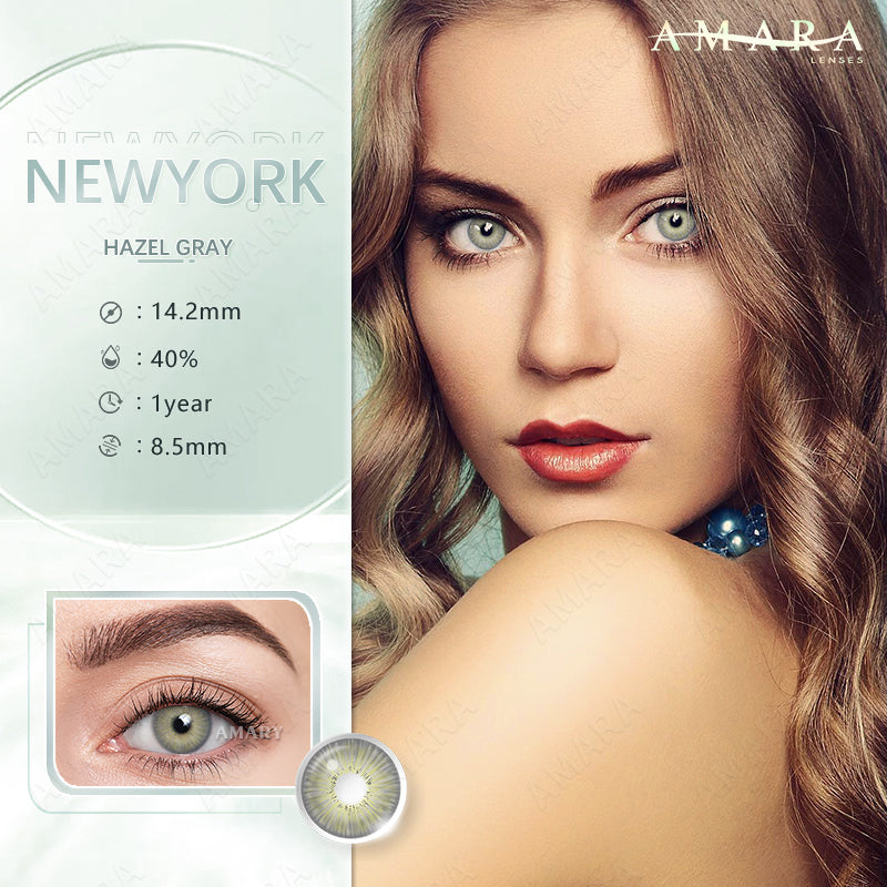 NEW YORK PRO Hazel Gray Color Contact Lenses Cosplay Lenses