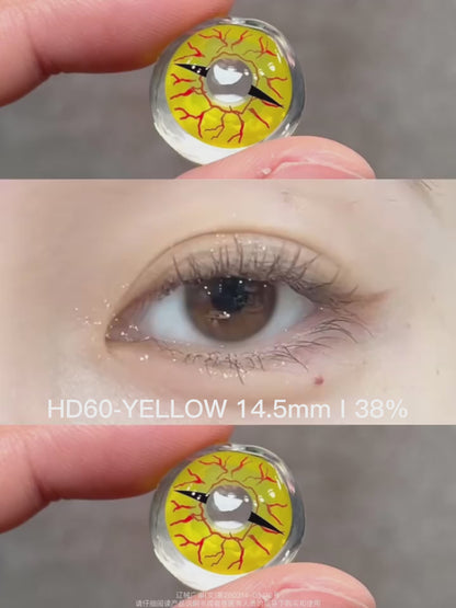 Cosplay HD60 Yellow 14.5mm 1 Pair | 1 Year