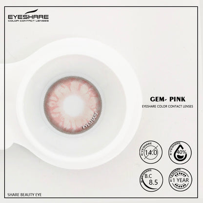 Gem Pink 14.0mm 1 Pair | 1 Year