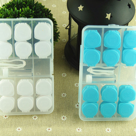 Container Set Contact Lenses Case Travel Contact Lenses Partner 6 Pairs