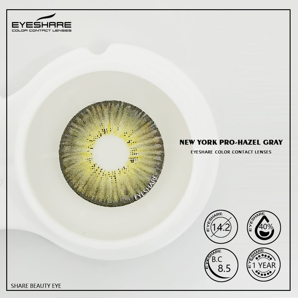 NEW YORK PRO Hazel Gray Color Contact Lenses Cosplay Lenses