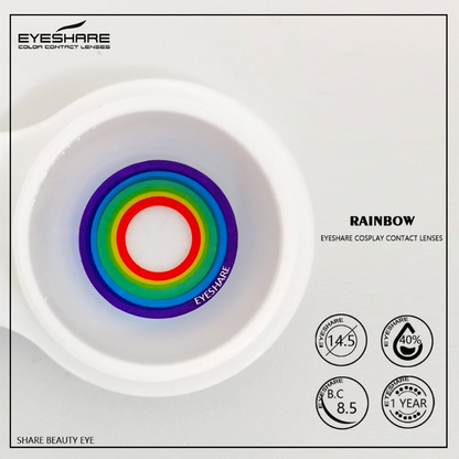 Cosplay Rainbow 14.5mm 1 Pair | 1 Year