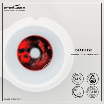 Cosplay Death Eye 14.5mm 1 Pair | 1 Year