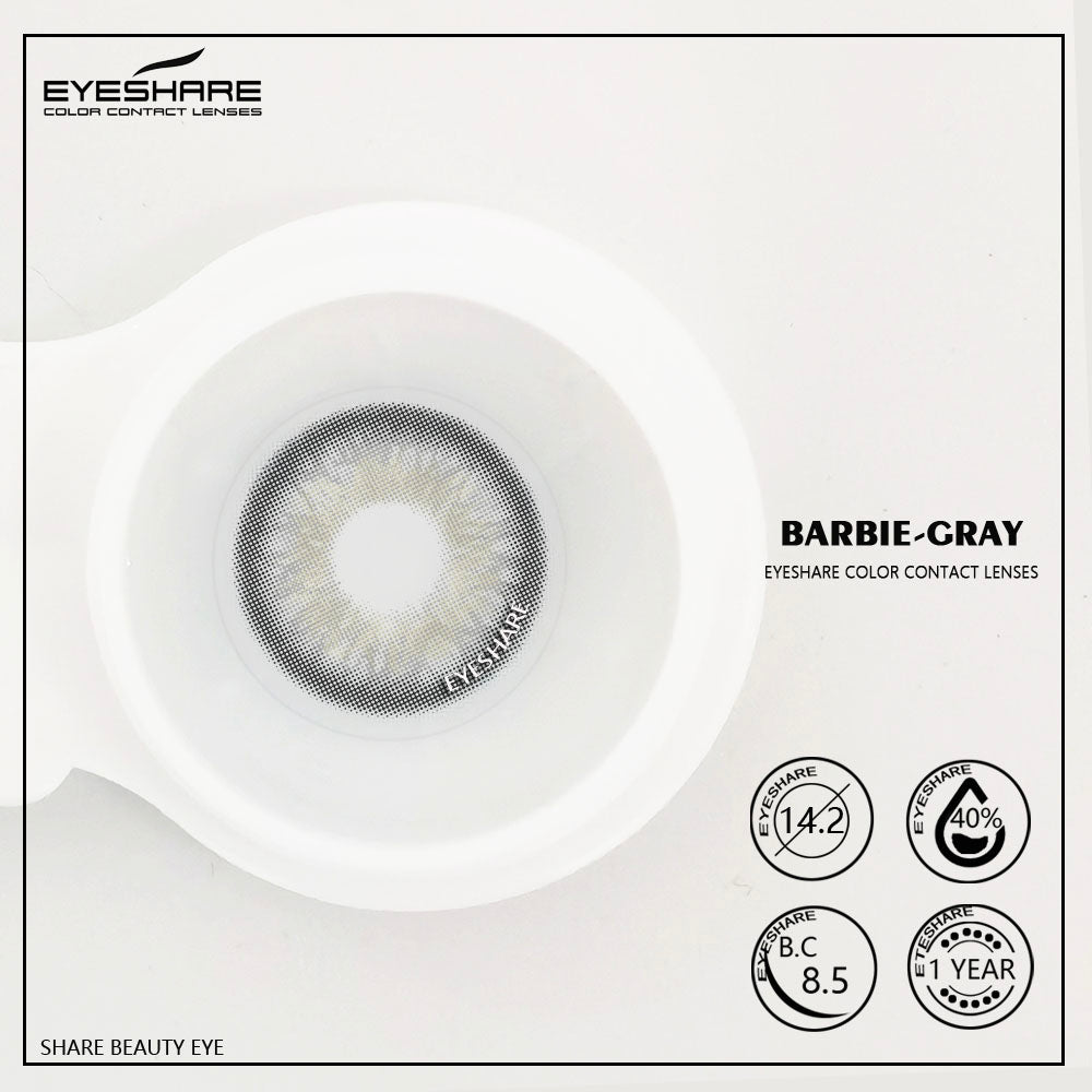 Barbie Gray 14.2mm 1 Pair | 1 Year