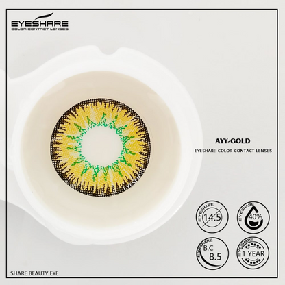 Cosplay AYY Gold 14.5mm 1 Pair | 1 Year