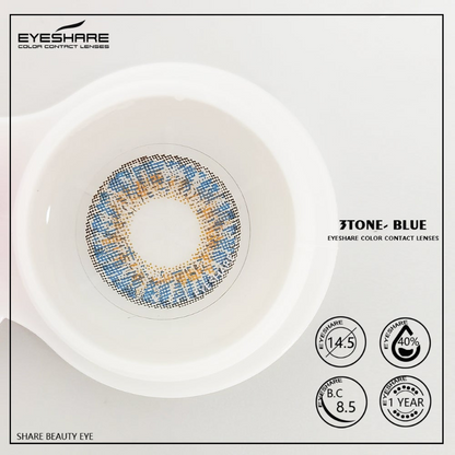 3TONE Blue 14.5mm 1 Pair | 1 Year