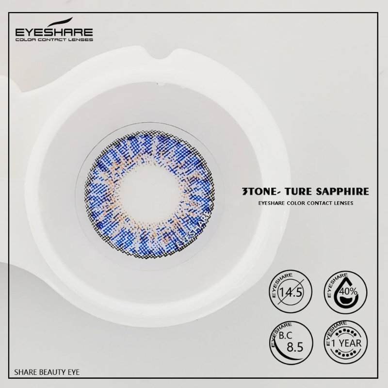 3TONE Ture-Sapphire 14.5mm 1 Pair | 1 Year