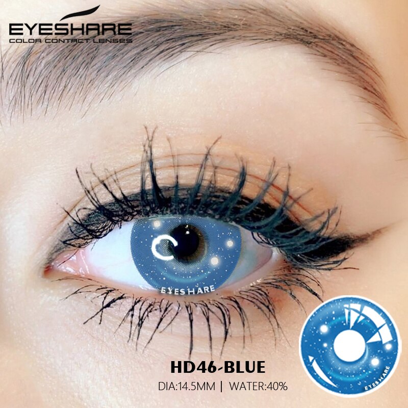 Cosplay HD46 Blue 14.5mm 1 Pair | 1 Year