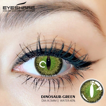 Cosplay Dinosaur Green 14.5mm 1 Pair | 1 Year