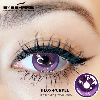 Cosplay HD35 Purple 14.5mm 1 Pair | 1 Year