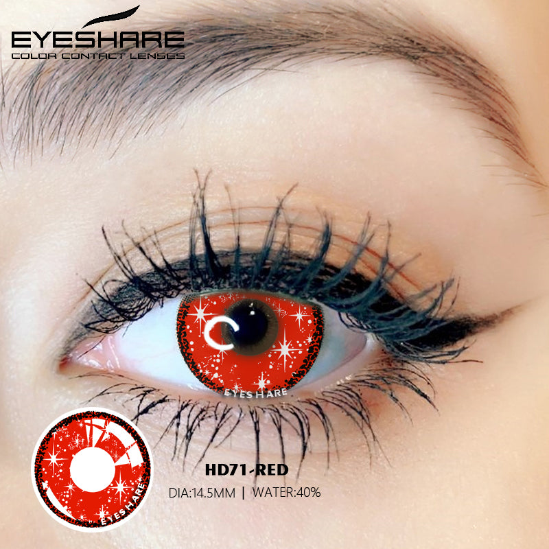 Cosplay HD71 Red 14.5mm 1 Pair | 1 Year