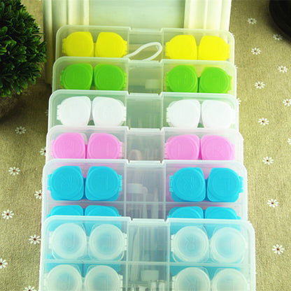 Container Set Contact Lenses Case Travel Contact Lenses Partner 6 Pairs