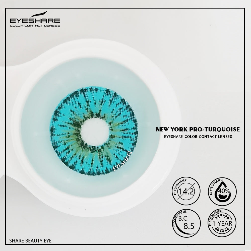 NewYork Turquoise 14.2mm 1 Pair | 1 Year